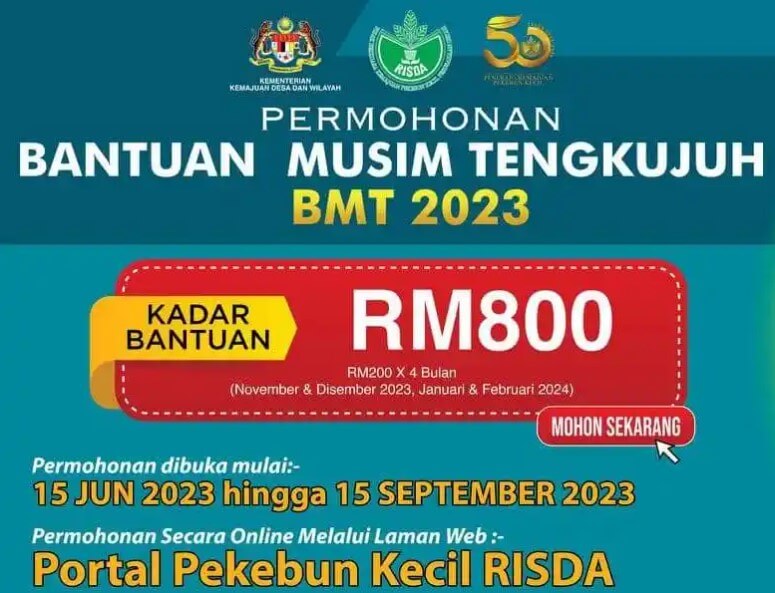 Permohonan Bantuan Musim Tengkujuh Bmt 2023 Kini Dibuka