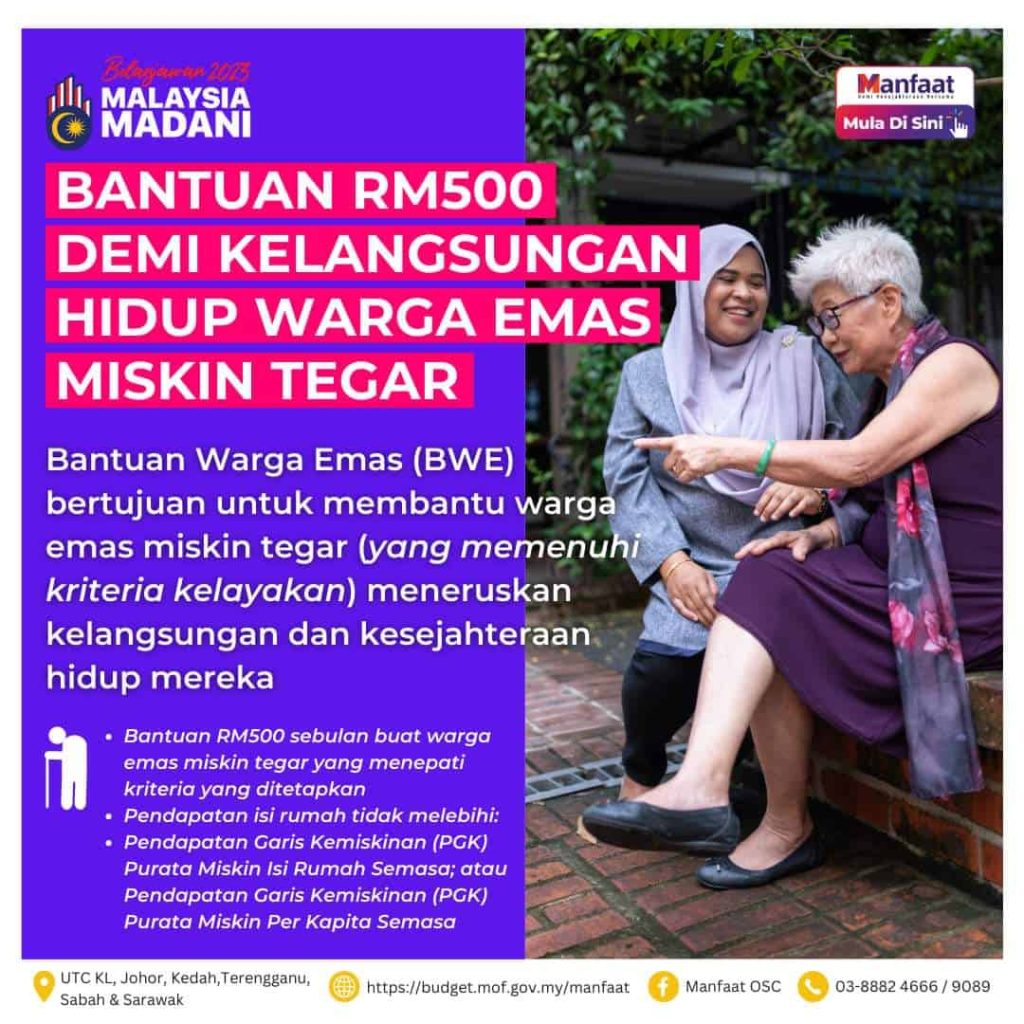 TERKINI: Permohonan Bantuan Warga Emas RM500 Sebulan