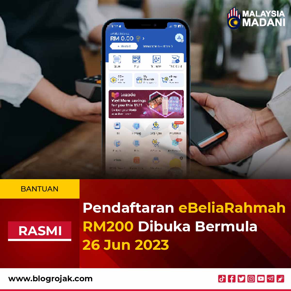 RASMI: Pendaftaran eBeliaRahmah RM200 Dibuka Bermula 26 Jun 2023