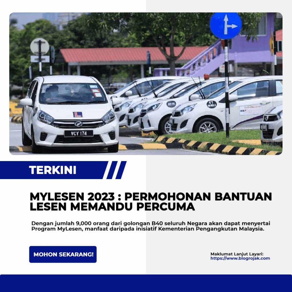 MyLesen 2023: Permohonan Bantuan Lesen Memandu Percuma