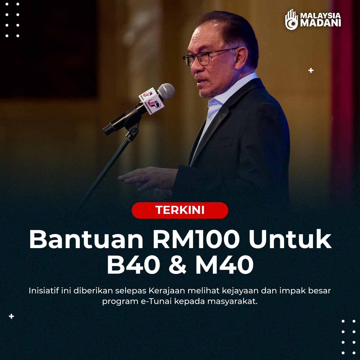 Bantuan RM100 Untuk B40, M40 : Cara Mohon & Syarat Kelayakan