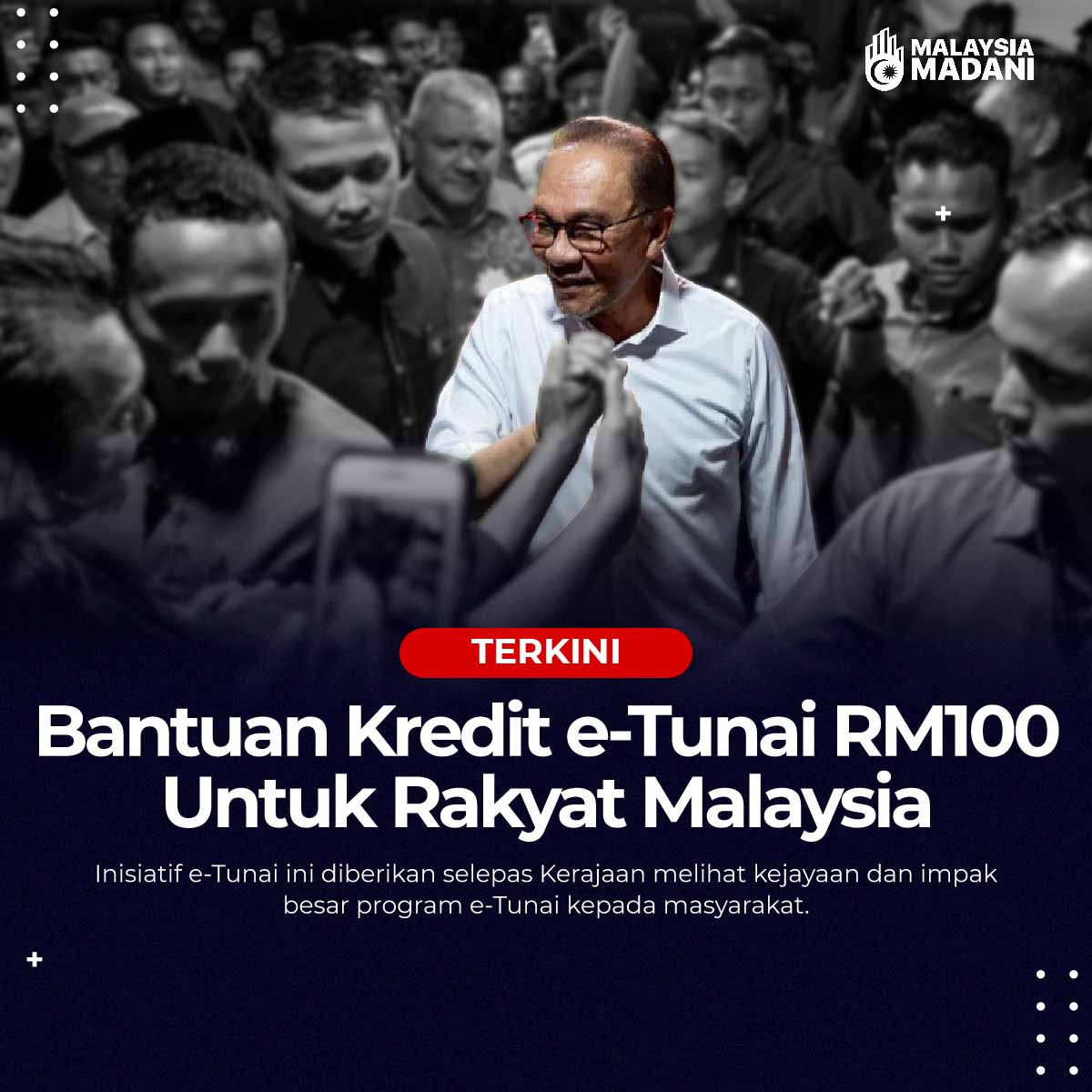 Kredit e-Tunai RM100 Untuk Rakyat Malaysia