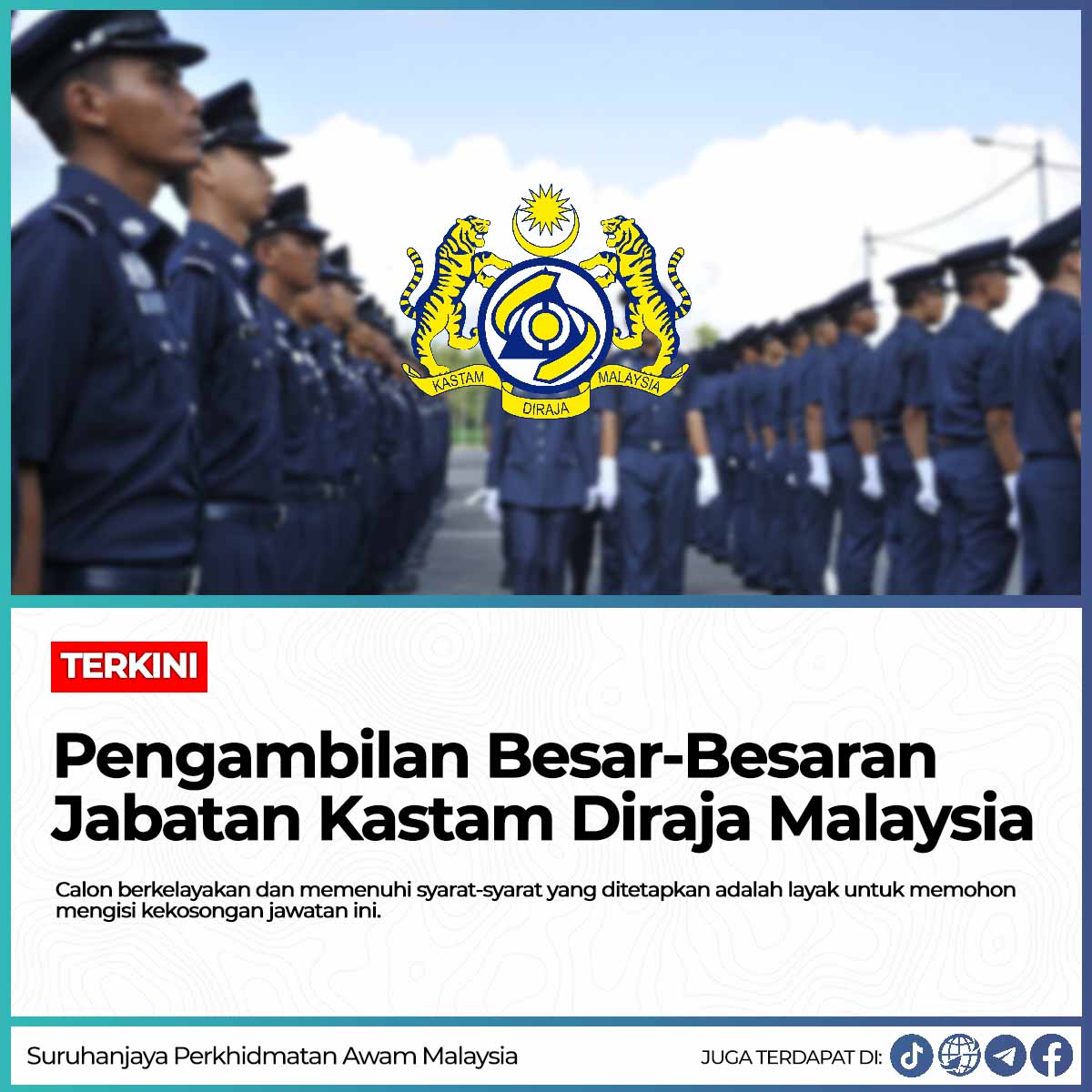 Jawatan Kosong Jabatan Kastam Diraja Malaysia Tahun 2023