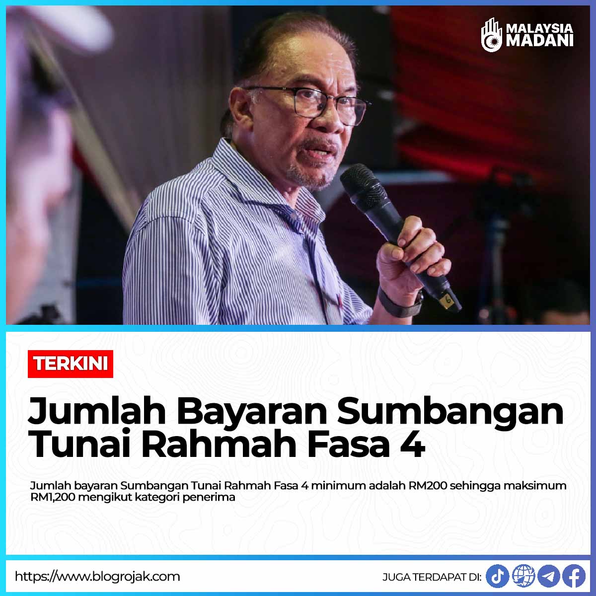 Jumlah Bayaran Sumbangan Tunai Rahmah Fasa 4