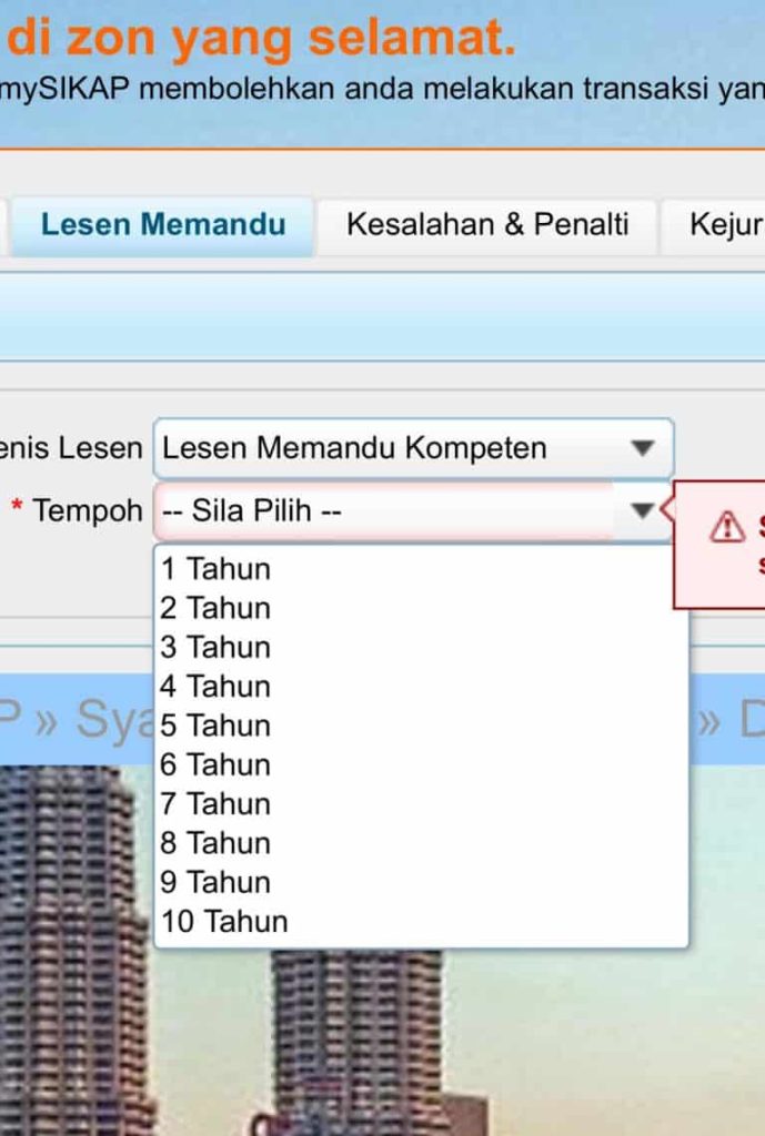 Cara Renew Lesen Memandu Online