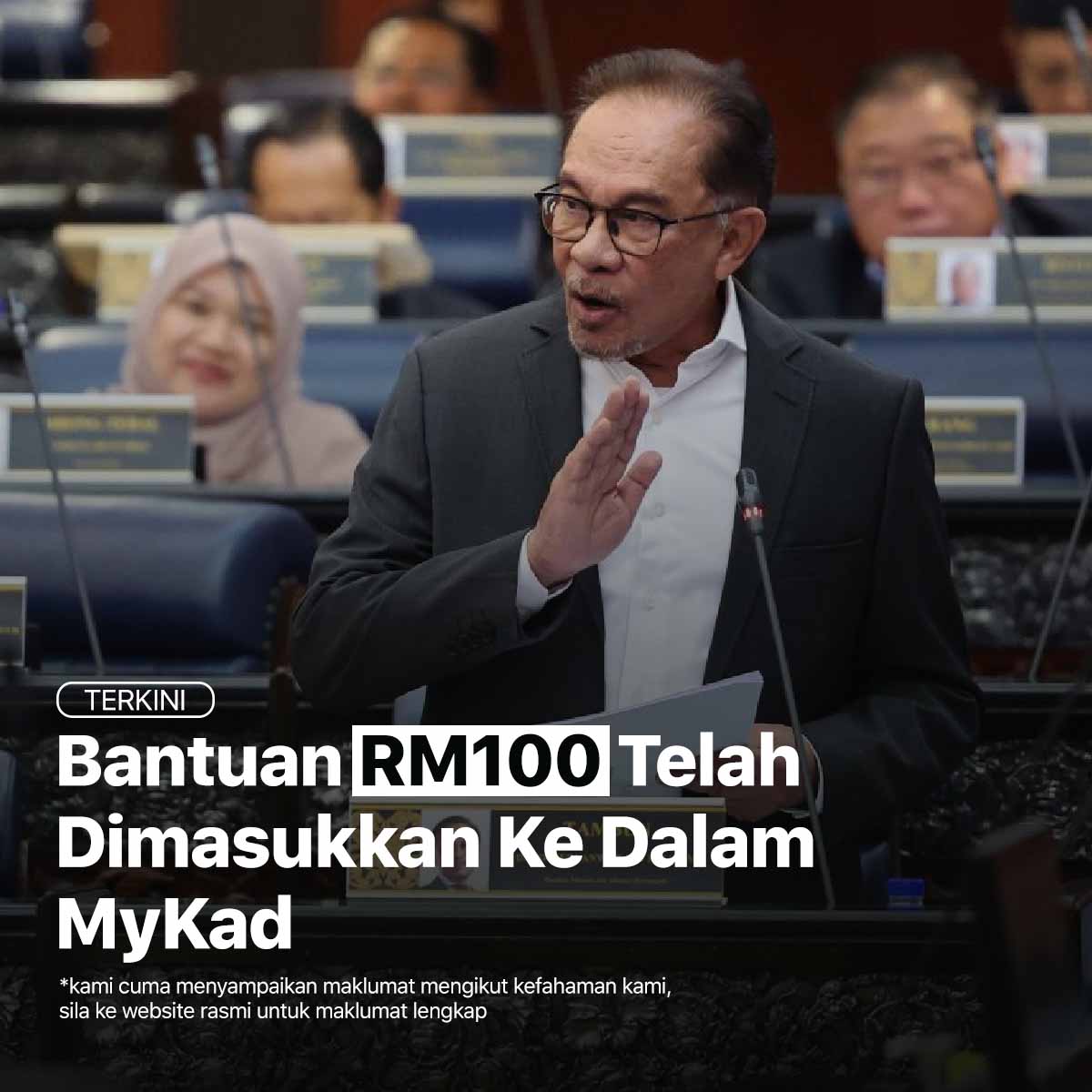 Bantuan RM100 Telah Dimasukkan Dalam MyKad: Ini Cara Menggunakannya