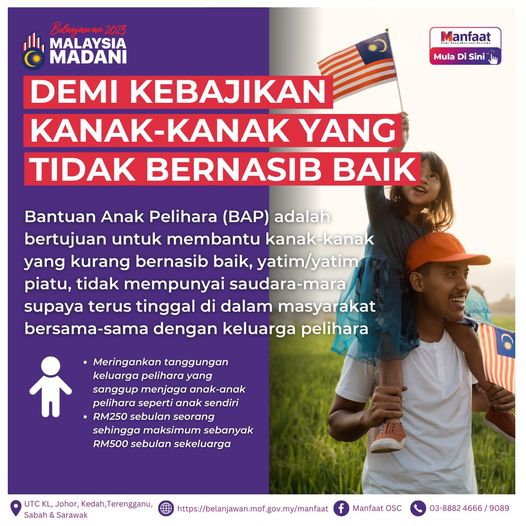 Bantuan RM500 Sebulan Untuk Anak Pelihara - JKM