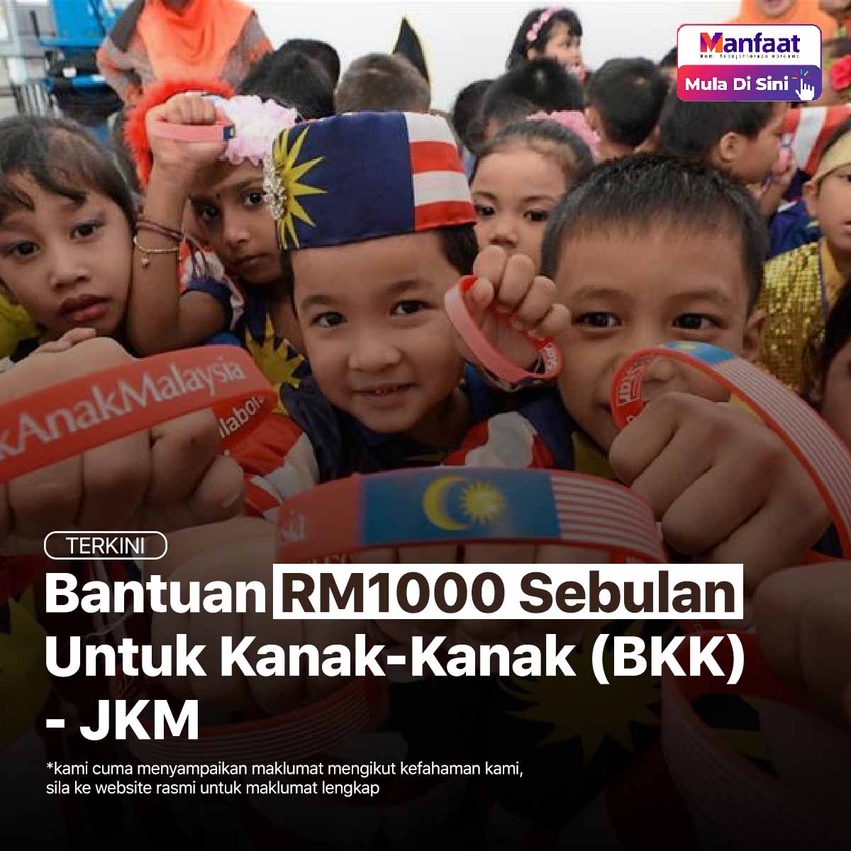 Bantuan RM1000 Sebulan Untuk Kanak-Kanak (BKK) - JKM