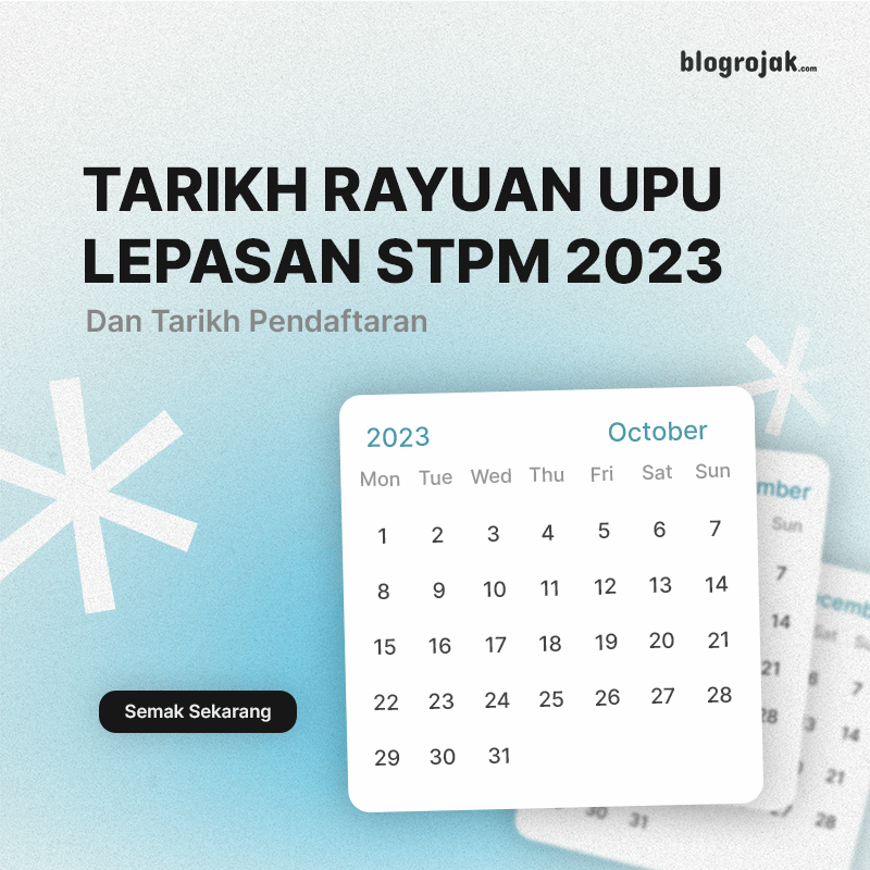 tarikh rayuan upu lepasan stpm 2023