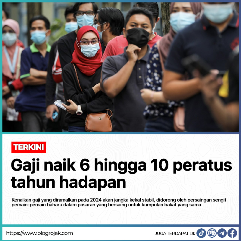 Gaji Naik 6 Hingga 10 Peratus Tahun Hadapan