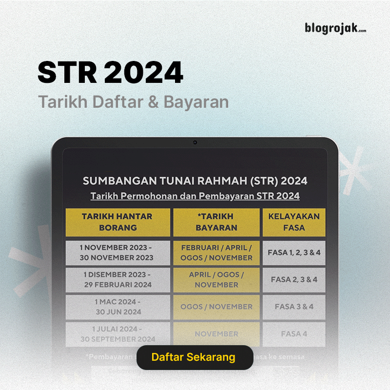 Tarikh daftar & Pembayaran STR 2024