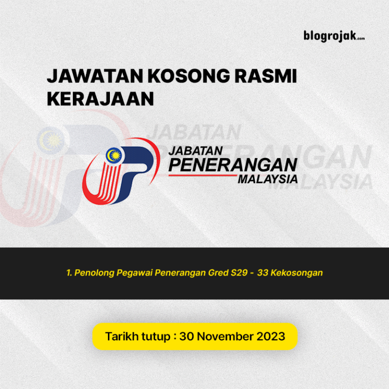 Jawatan Kosong : Jabatan Penerangan Malaysia November 2023 - Blog Rojak