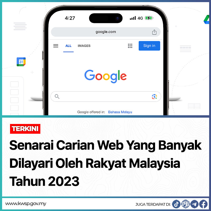 Senarai Carian Web Yang Banyak Dilayari Oleh Rakyat Malaysia Tahun 2023 ~ Yang Pertama tu adalah...