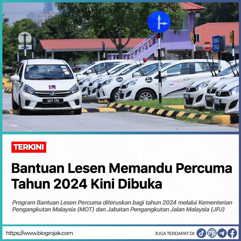 Permohonan Bantuan Lesen Memandu Percuma 2024 Kini Dibuka