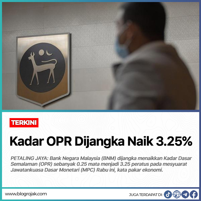 TERKINI : Kadar OPR Dijangka Naik 3.25%