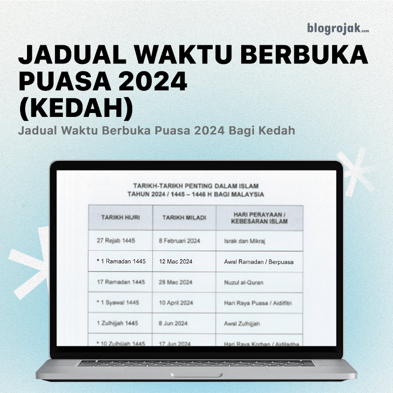 Jadual Waktu Berbuka Puasa 2024 (Kedah)