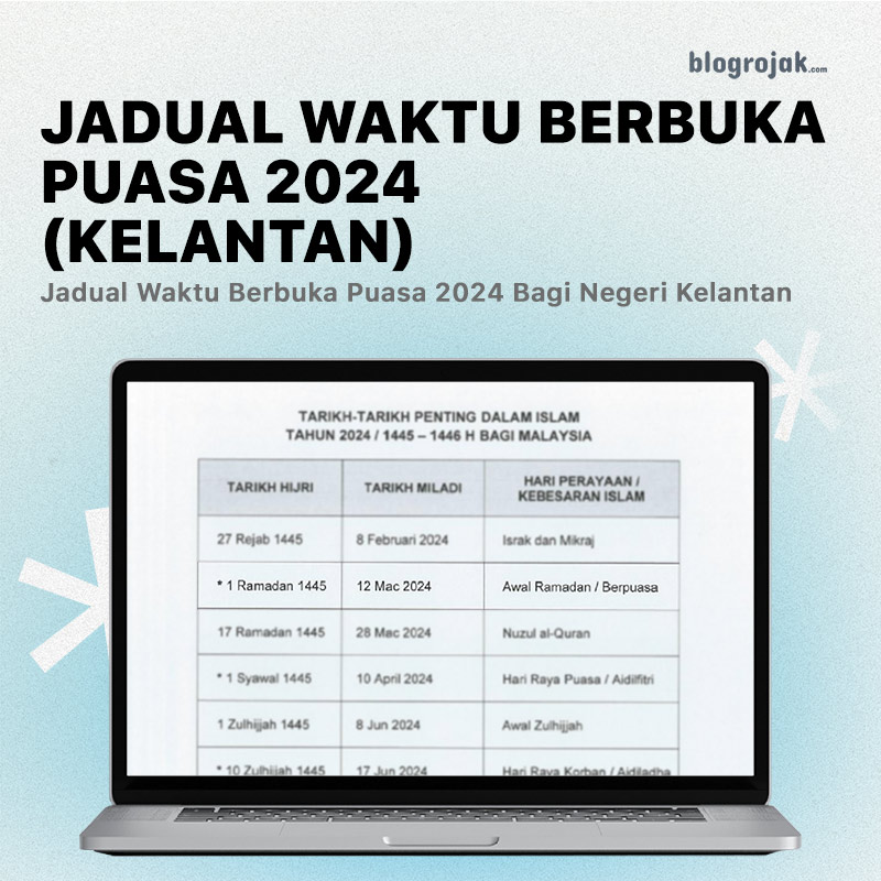 Jadual Waktu Berbuka Puasa 2024 (Kelantan)