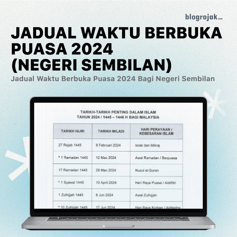 Jadual Waktu Berbuka Puasa 2024 (Negeri Sembilan)