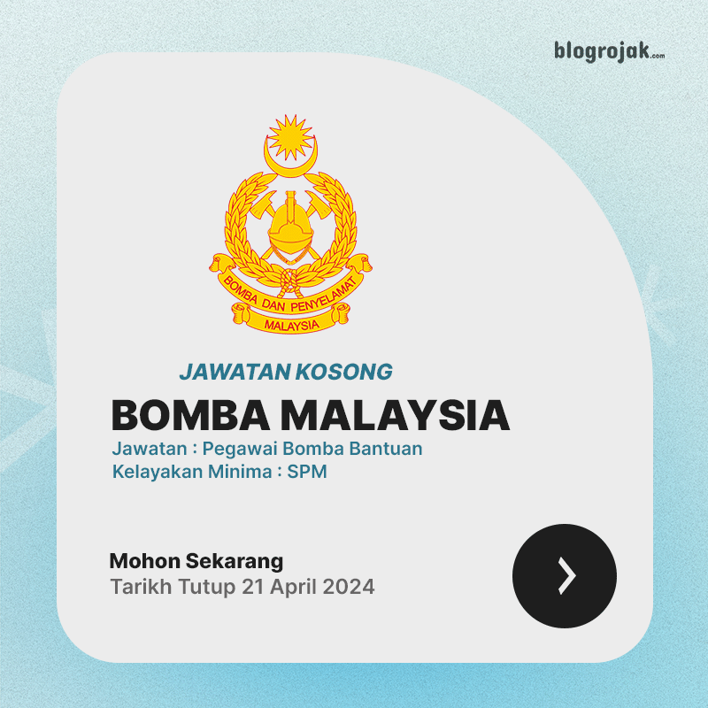 Jawatan Kosong Bomba : Kelayakan SPM April 2024