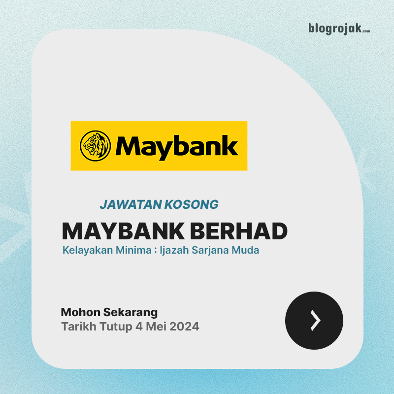 Jawatan Kosong Maybank : Gaji Bermula RM10,500