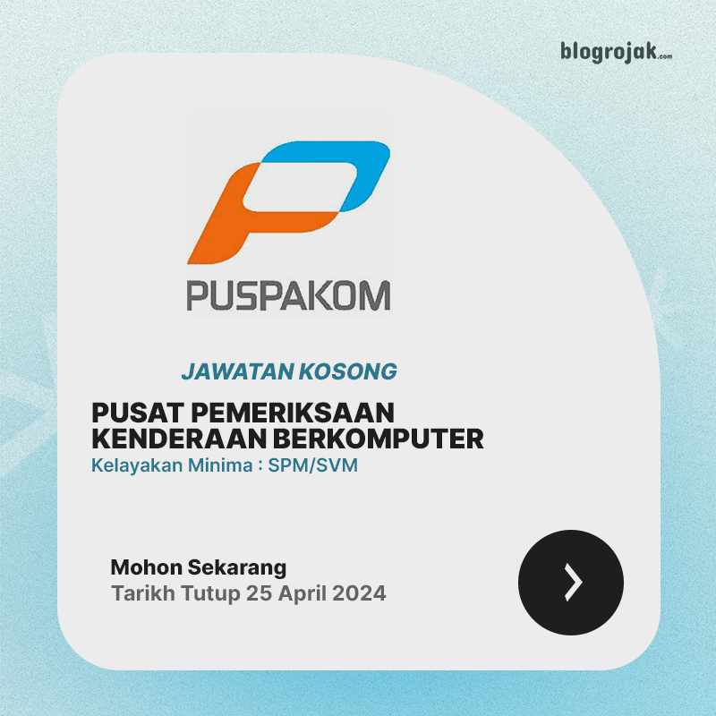 Jawatan Kosong PUSPAKOM : 20 Kekosongan Kelayakan SPM