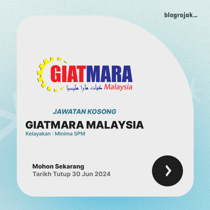 Jawatan Kosong GIATMARA : Kelayakan SPM Ambilan Jun 2024