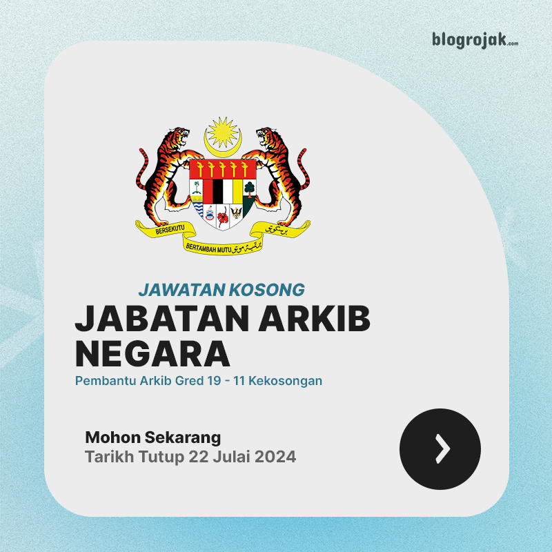 Jawatan Kosong : Jabatan Arkib Negara ~ 11 Kekosongan Ambilan Julai 2024