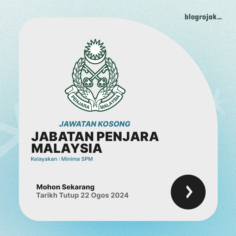 Jawatan Kosong Jabatan Penjara Malaysia 2024 ~ Kelayakan SPM Ambilan Ogos 2024