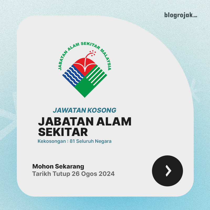 Jawatan Kosong Jabatan Alam Sekitar ~ 81 Kekosongan Ambilan Ogos 2024