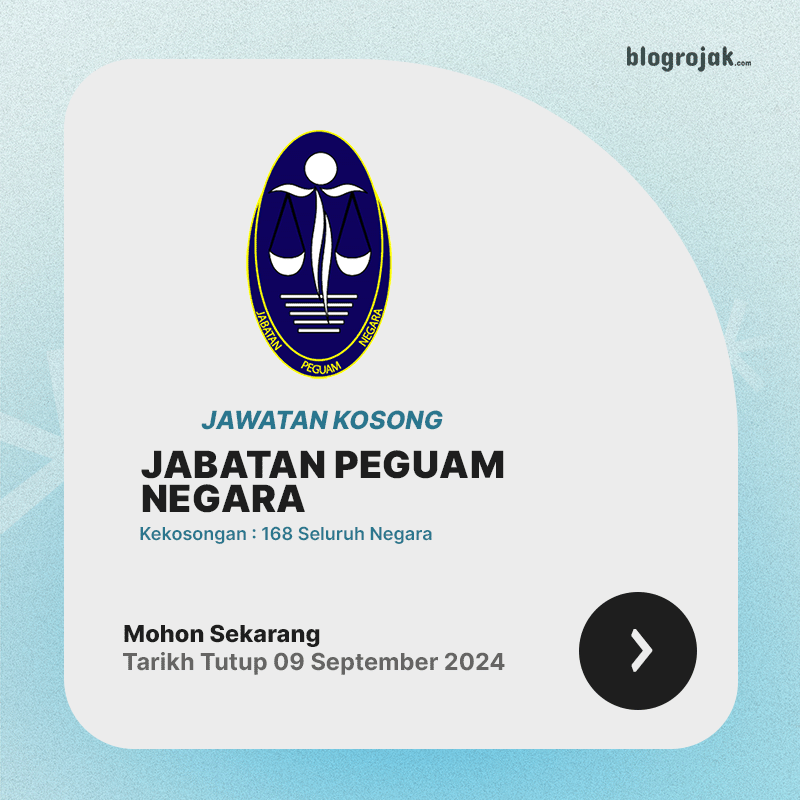 Jawatan Kosong Jabatan Peguam Negara~ 168 Kekosongan Ambilan September 2024